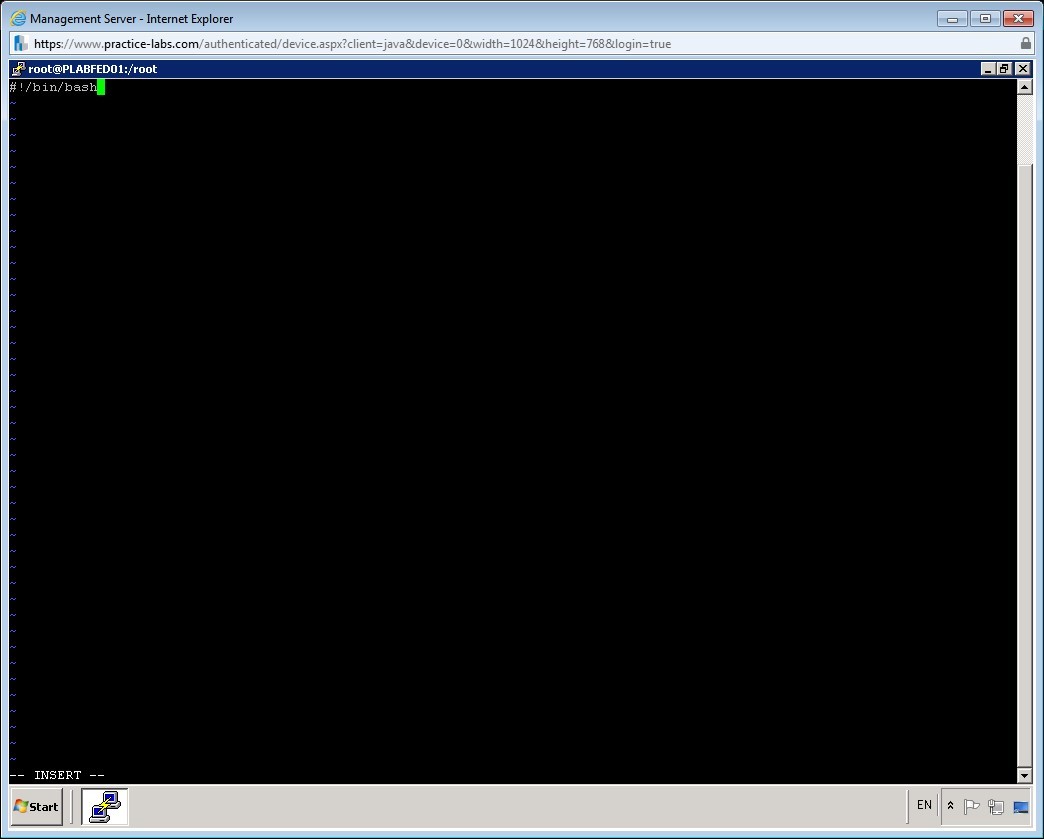 Practice Labs screenshot.